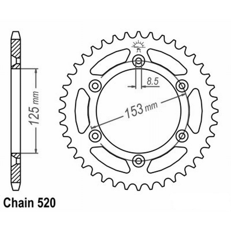 Jt Corona Aluminio 7075T6 Jta 210 Z50 Blk JTA210.50BLK