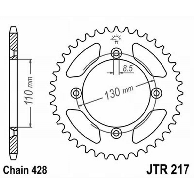 Jt Corona Aluminio 7075T6 Jta 217 Z56 denti JTA217.56