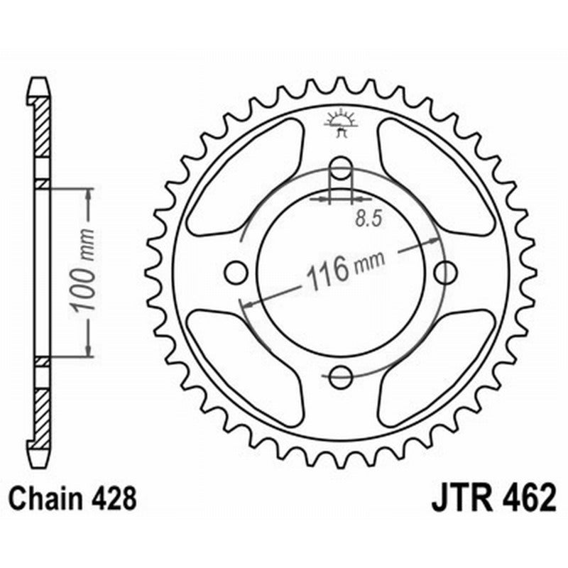 Jt Corona Aluminio 7075T6 Jta 462 Z51 denti JTA462.51