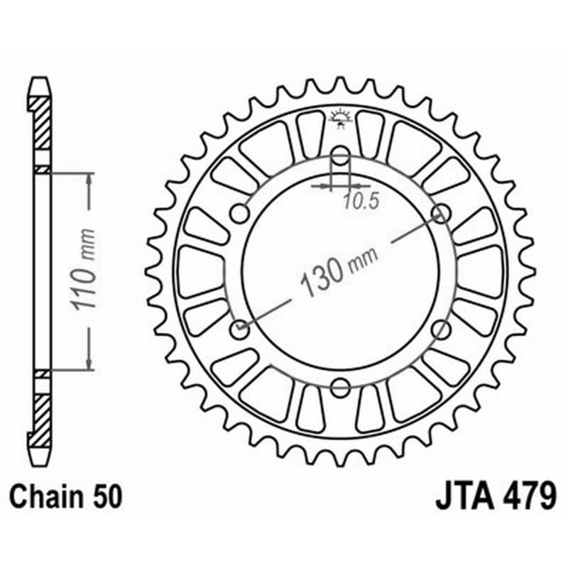 Jt Corona Aluminio 7075T6 Jta 479 Z45 denti JTA479.45