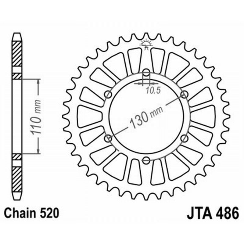 Jt Corona Aluminio 7075T6 Jta 486 Z42 denti JTA486.42