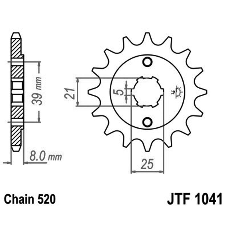 Jt Pignone Jt 1041 Z14 denti JTF1041.14