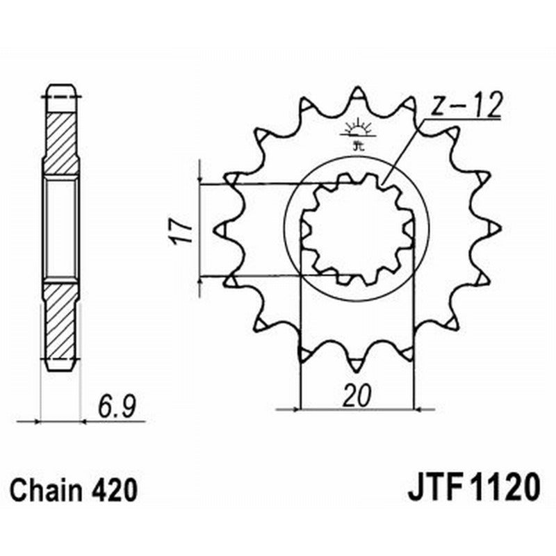 Jt Pignone Jt 1120 Z15 denti JTF1120.15