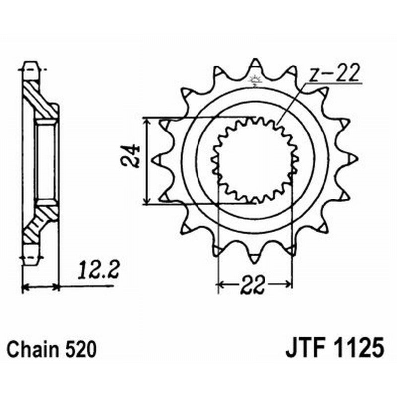 Jt Ritzel Jt 1125 Z16 Zähne JTF1125.16