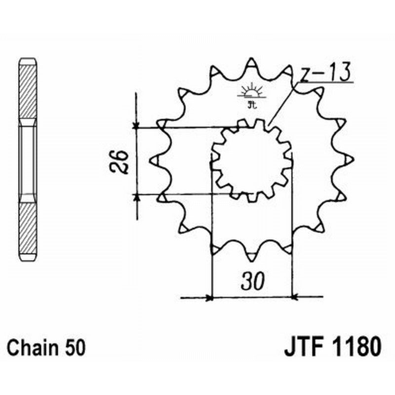 Jt Pignone Jt 1180 Z19 denti JTF1180.19