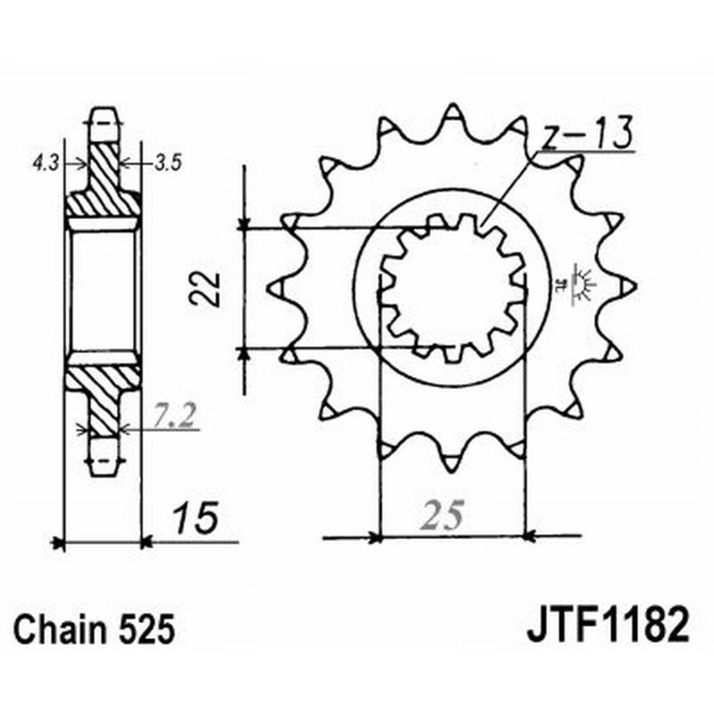 Jt Pignone Jt 1182 Z14 denti JTF1182.14