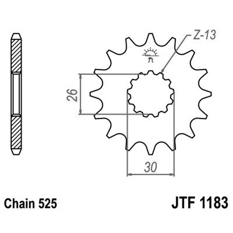 Jt Pignone Jt 1183 Z17 denti JTF1183.17