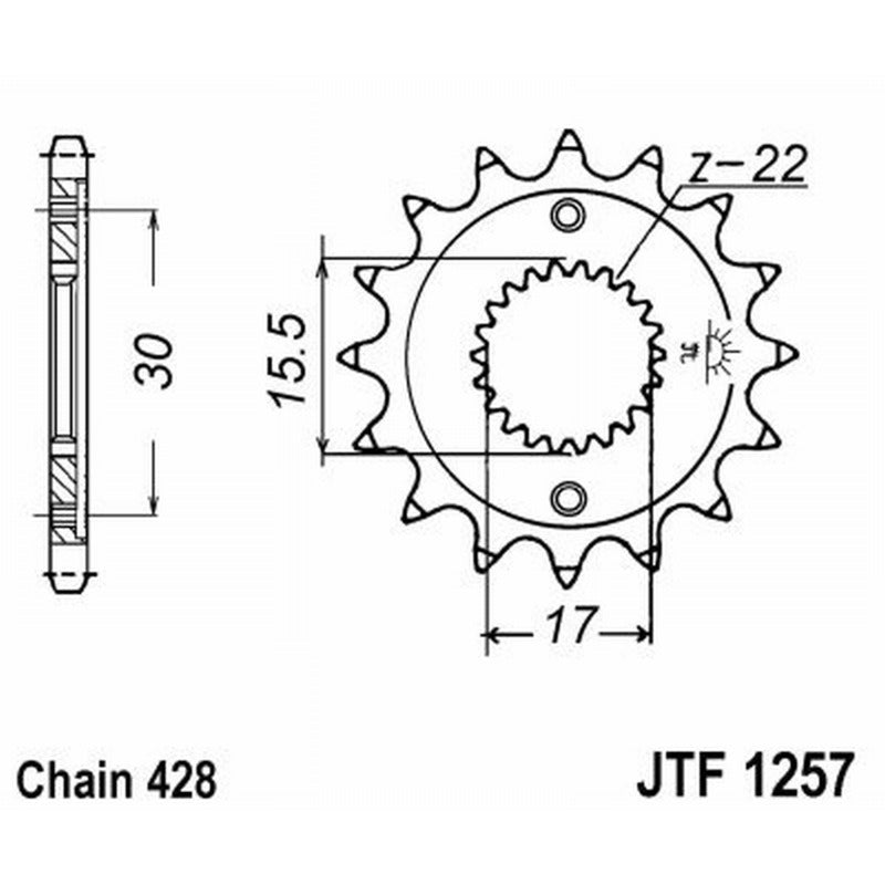 Jt Pignone Jt 1257 Z15 denti JTF1257.15