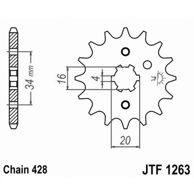 Jt Pignone Jt 1263 Z17 denti JTF1263.17