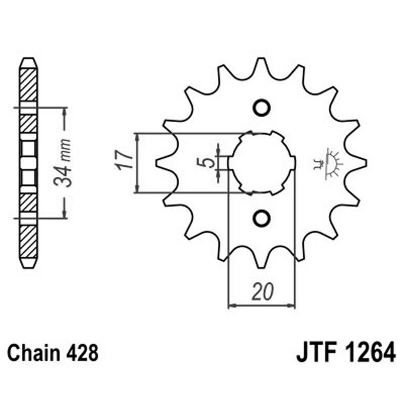 Jt Pignone Jt 1264 Z16 denti JTF1264.16