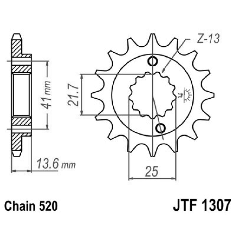 Jt Pignone Jt 1307 Z15 denti JTF1307.15