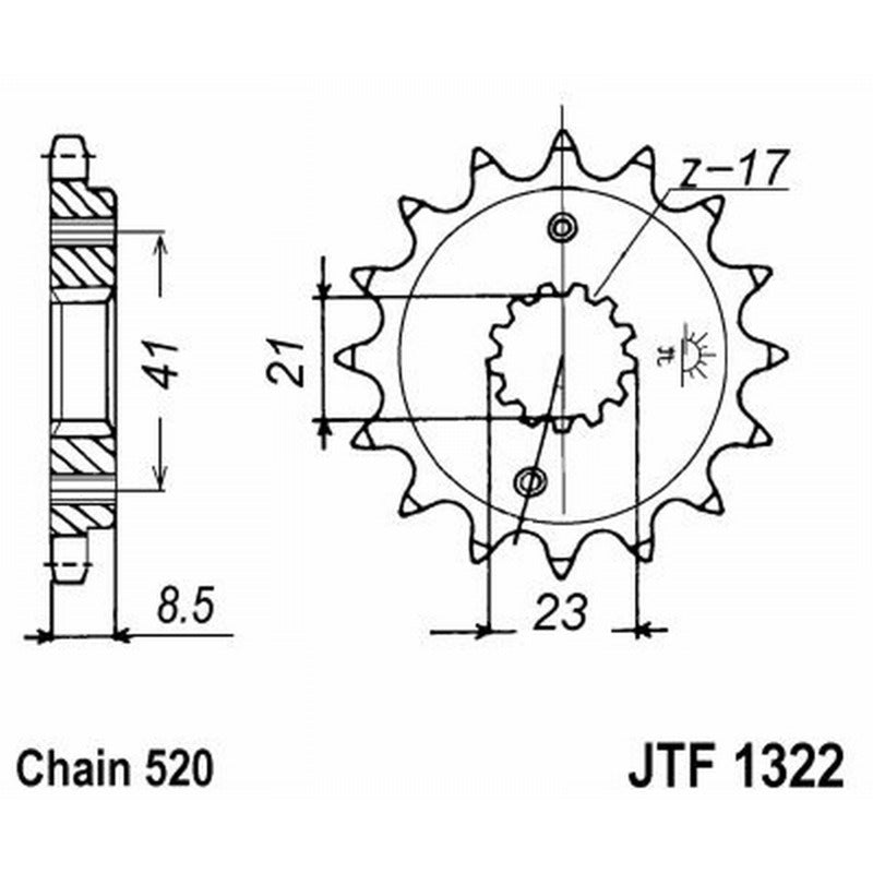 Jt Pignone Jt 1322 Z15 denti JTF1322.15