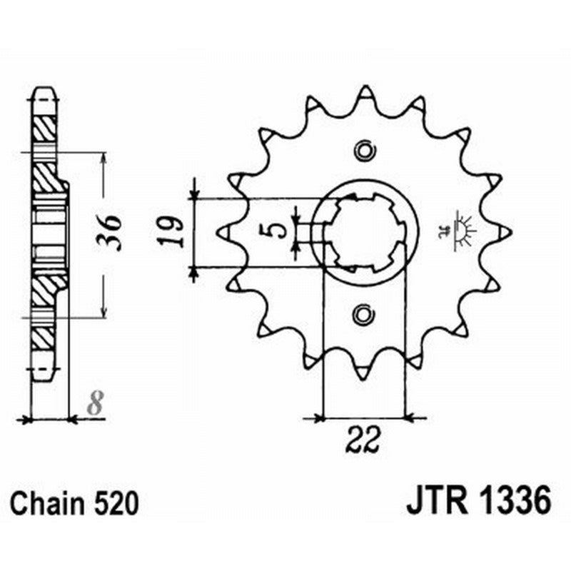 Jt Pignone Jt 1336 Z13 denti JTF1336.13