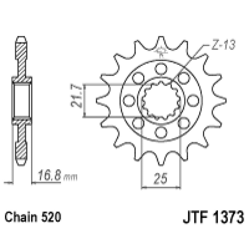 Jt Pignone Jt 1373 Z17 denti JTF1373.17