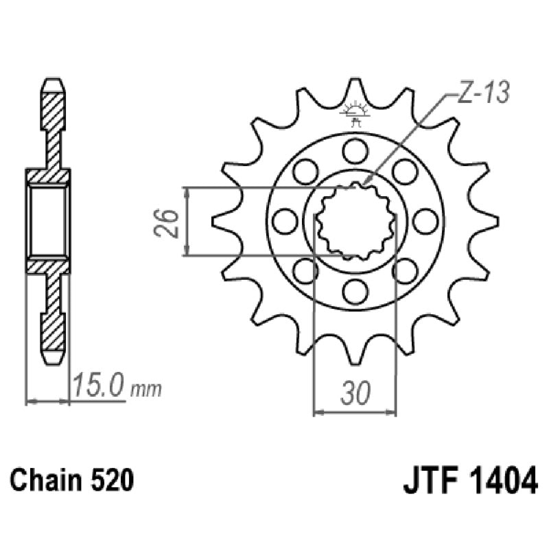 Jt Pignone Jt 1404 Z17 denti JTF1404.17