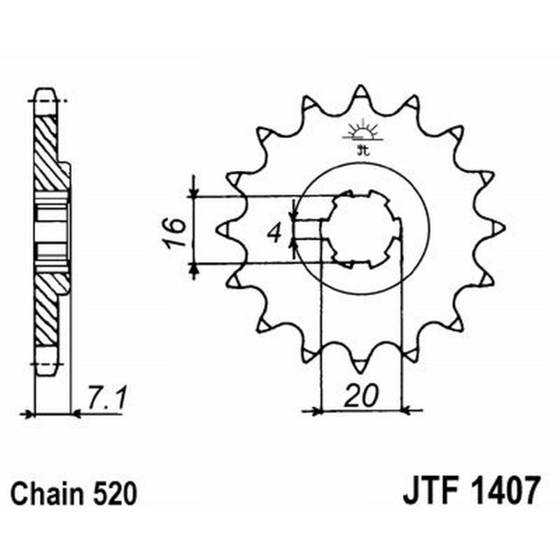 Jt Pignone Jt 1407 Z10 denti JTF1407.10