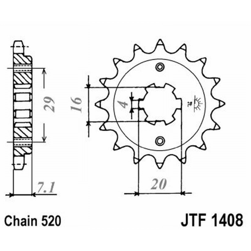 Jt Pignone Jt 1408 Z15 denti JTF1408.15