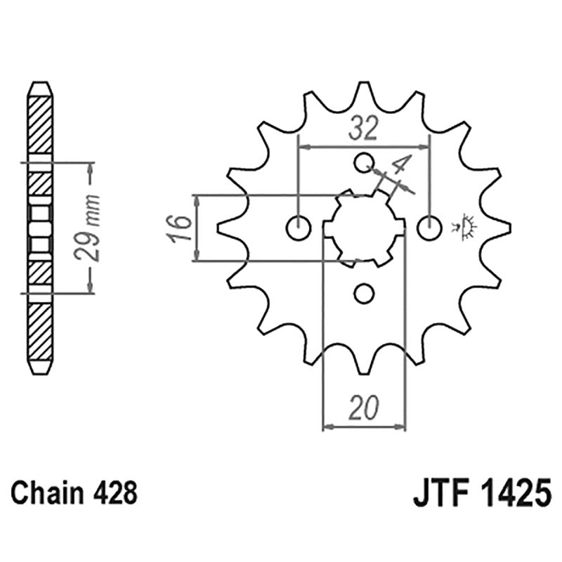 Jt Pignone Jt 1425 Z14 denti JTF1425.14