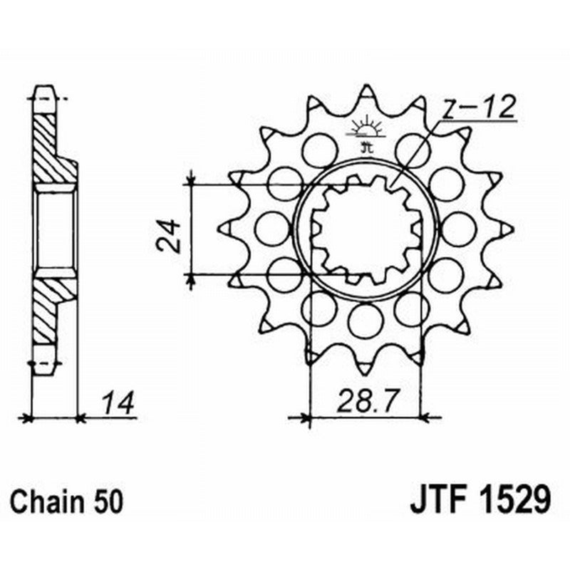 Jt Pinion Jt 1529 Z17 Rb Stoßdämpfer JTF1529.17RB