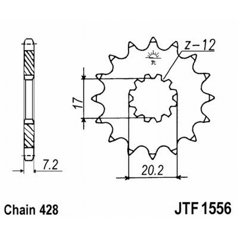 Jt Kettenrad Jt 1556 Z13 Zähne JTF1556.13