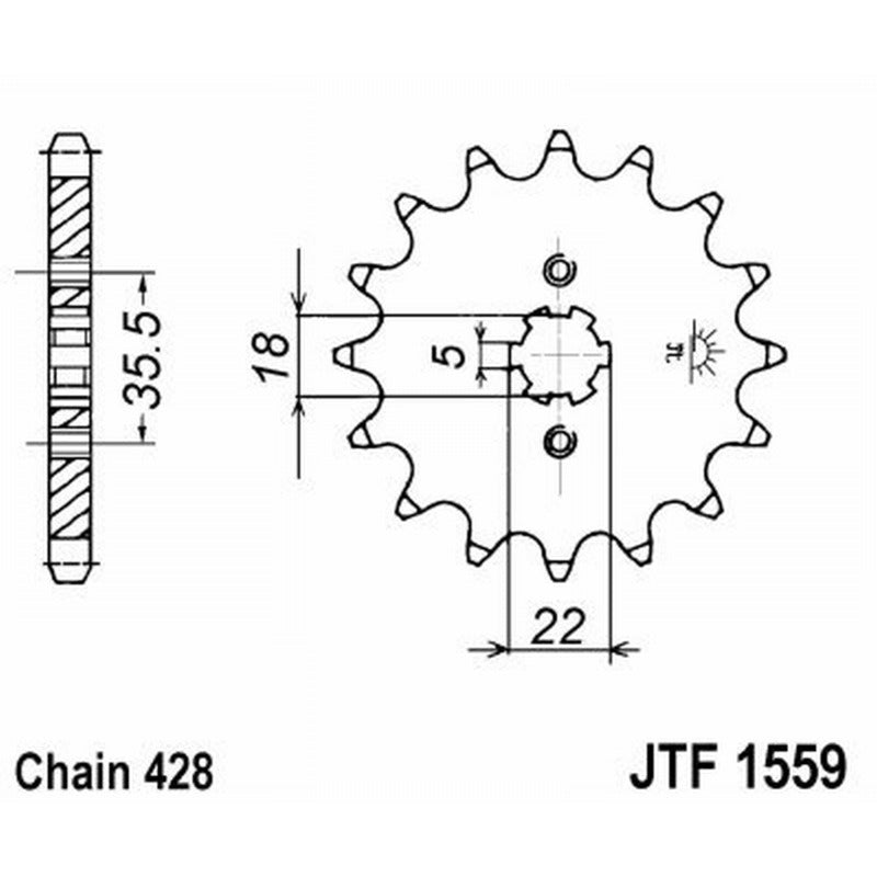 Jt Pignone Jt 1559 Z14 denti JTF1559.14