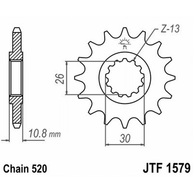 Jt Ritzel Jt 1579 Z15 Zähne JTF1579.15