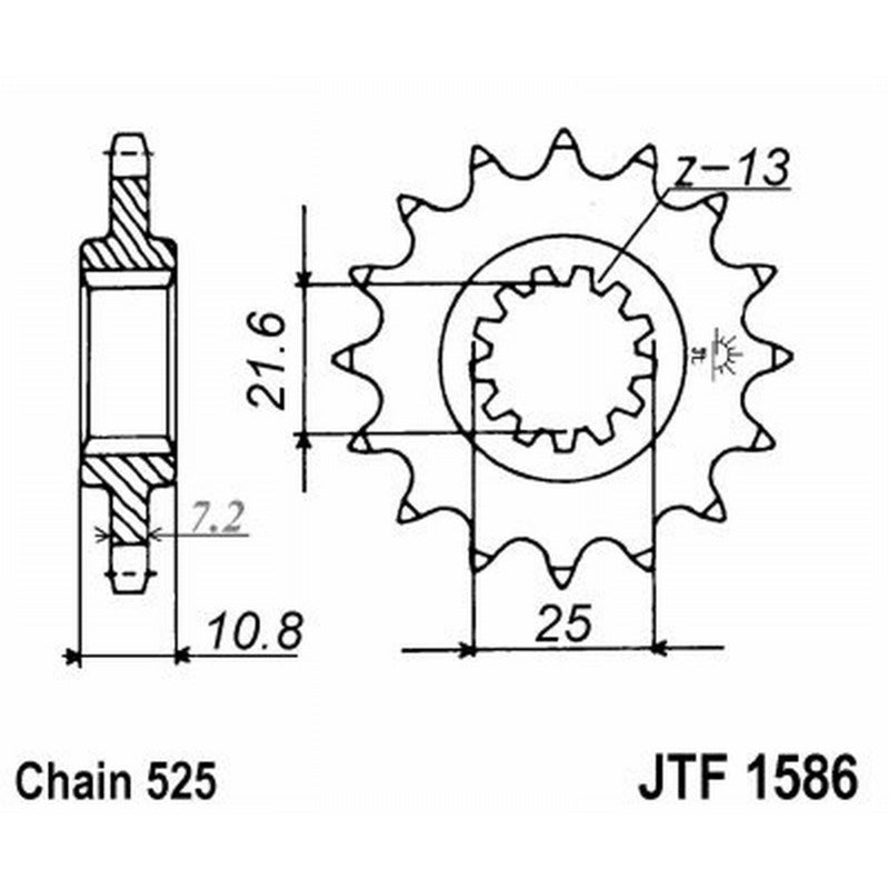 Jt Pignone Jt 1586 Z16 denti JTF1586.16