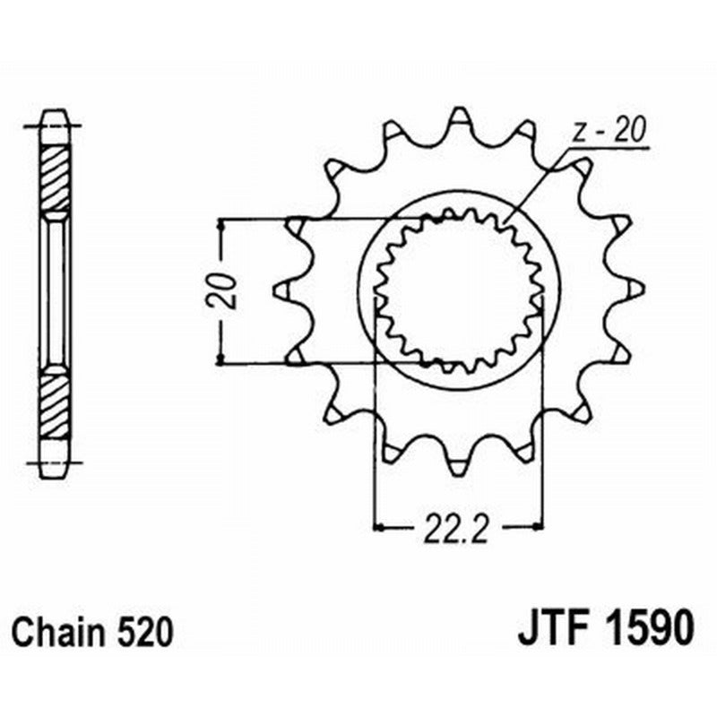 Jt Ritzel Jt 1590 Z12 Zähne JTF1590.12