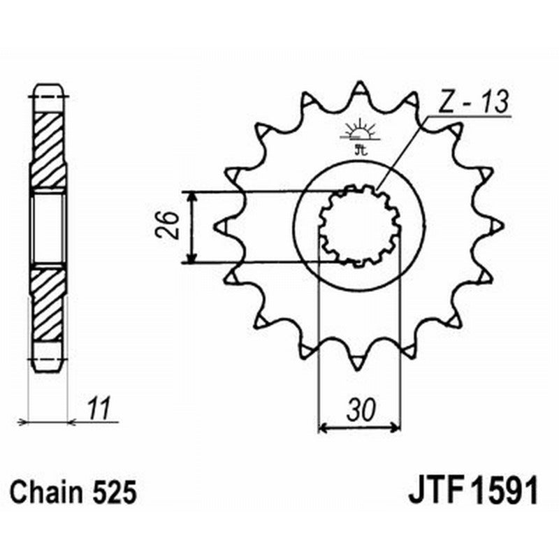 Jt Pignone Jt 1591 Z16 denti JTF1591.16