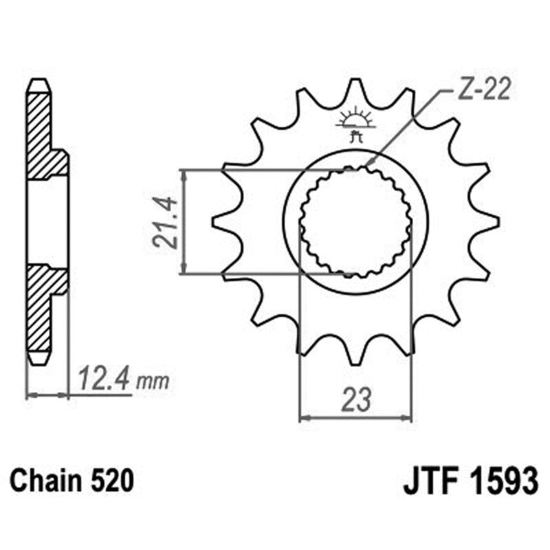 Jt Pignone Jt 1593 Z14 denti JTF1593.14