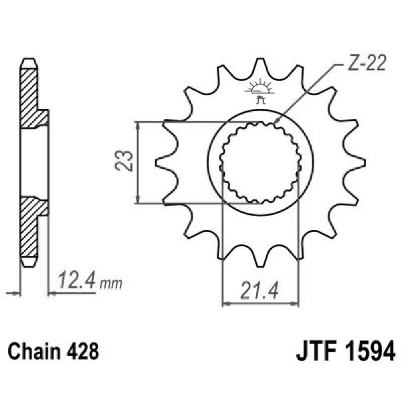 Jt Ritzel Jt 1594 Z15 Zähne JTF1594.15