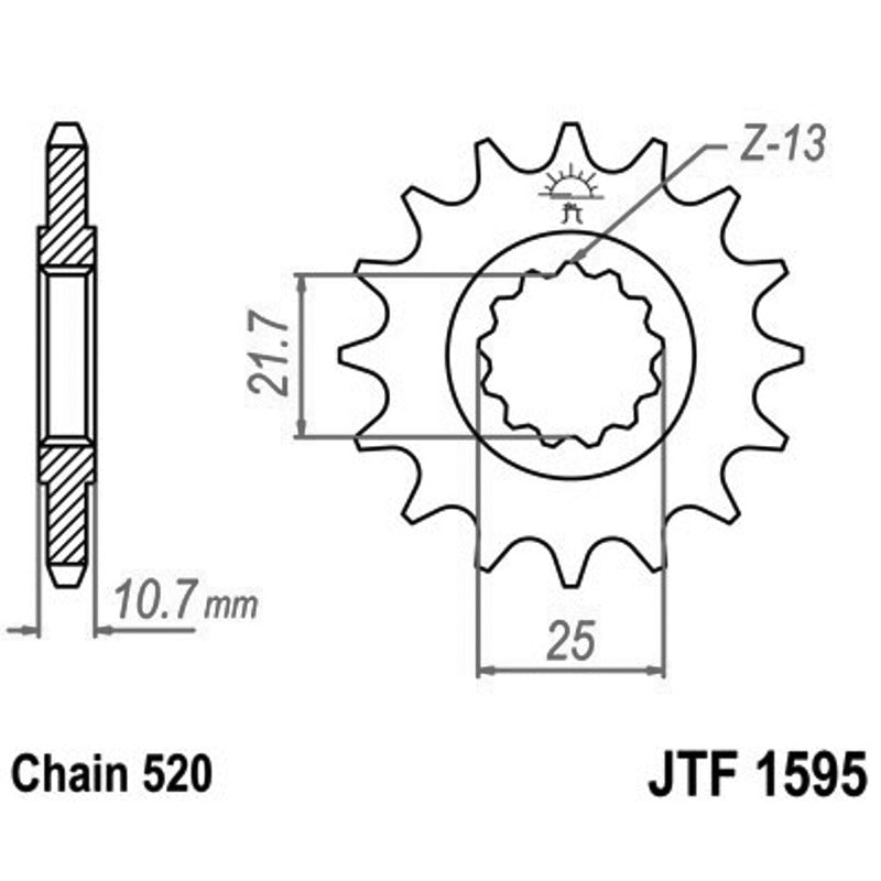 Jt Ritzel Jt 1595 Z16 Zähne JTF1595.16