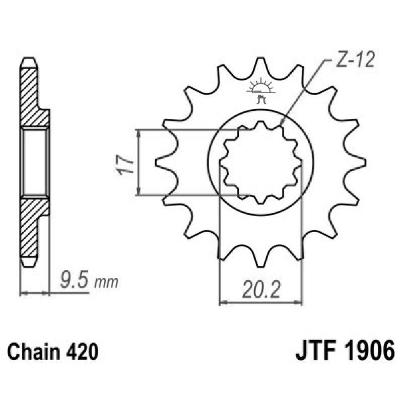 Jt Pignone Jt 1906 Z13 denti JTF1906.13