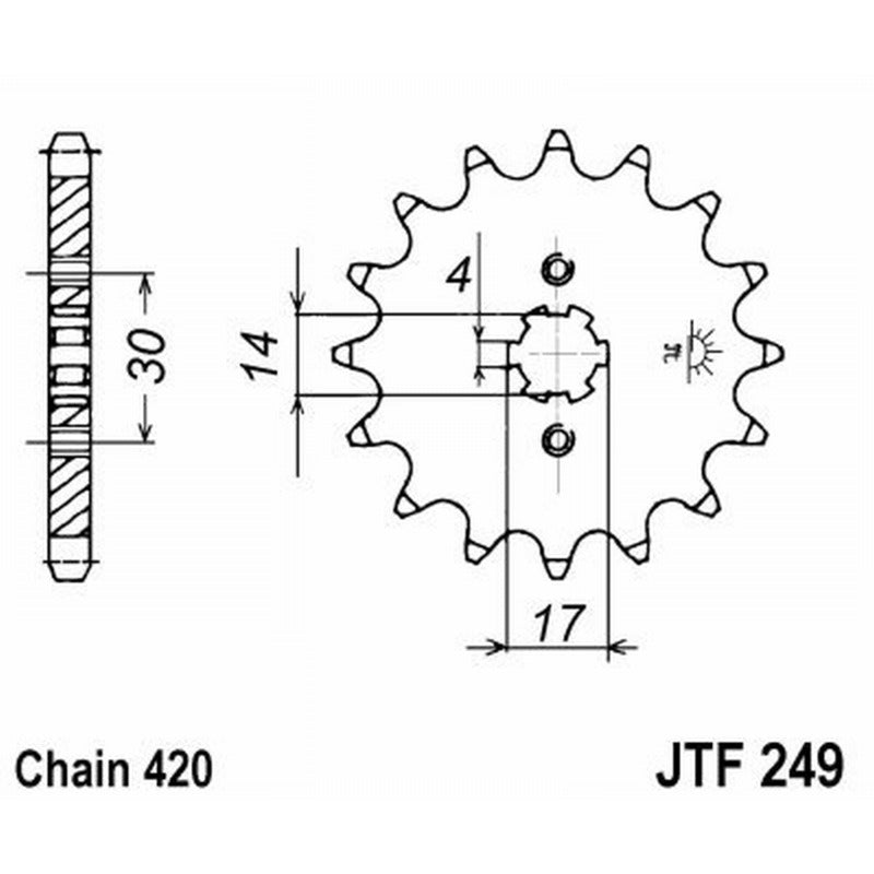 Jt Pignone Jt 249 Z15 denti JTF249.15