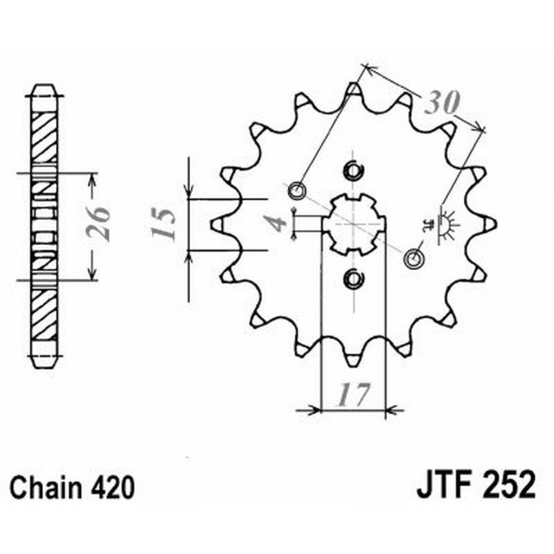 Jt Pignone Jt 252 Z16 denti JTF252.16