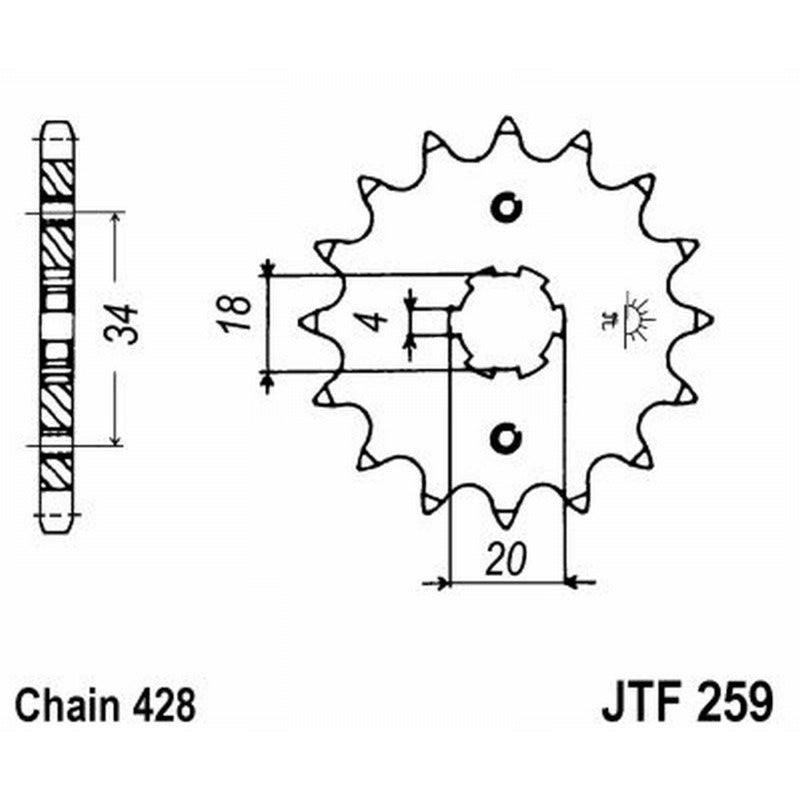 Jt Pignone Jt 259 Z16 denti JTF259.16