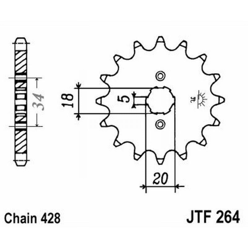 Jt Pignone Jt 264 Z17 denti JTF264.17