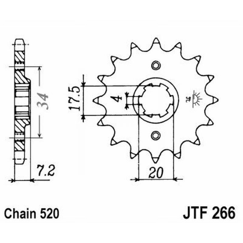 Jt Pignone Jt 266 Z13 denti JTF266.13