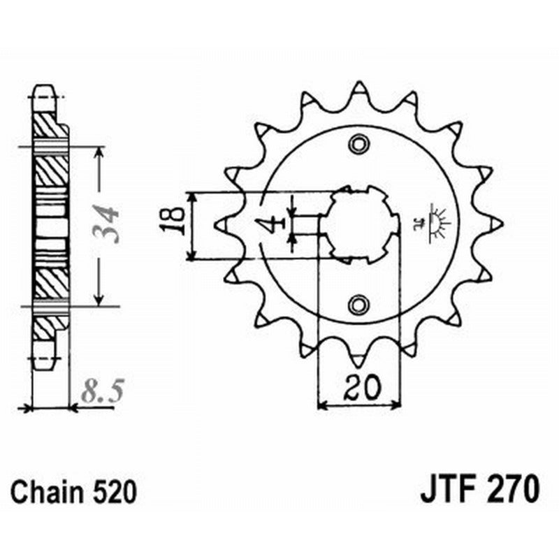 Jt Pignone Jt 270 Z14 denti JTF270.14