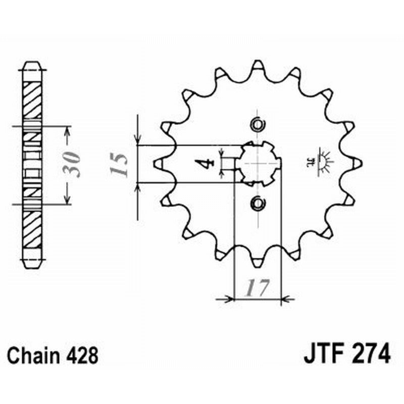 Jt Pignone Jt 274 Z14 denti JTF274.14