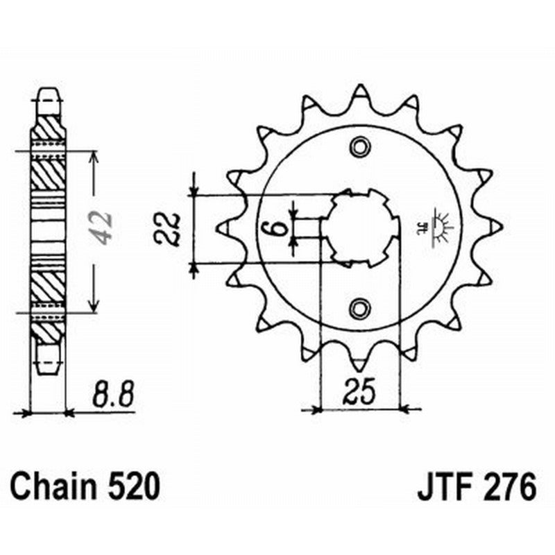 Jt Pignone Jt 276 Z15 denti JTF276.15