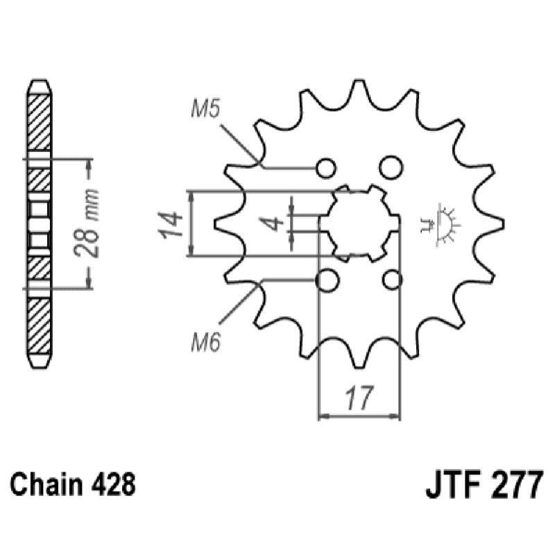 Jt Pignone Jt 277 Z14 denti JTF277.14