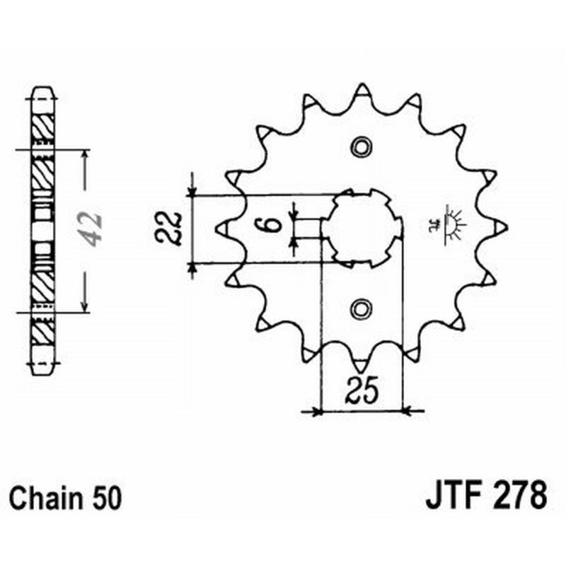 Jt Pignone Jt 278 Z15 denti JTF278.15