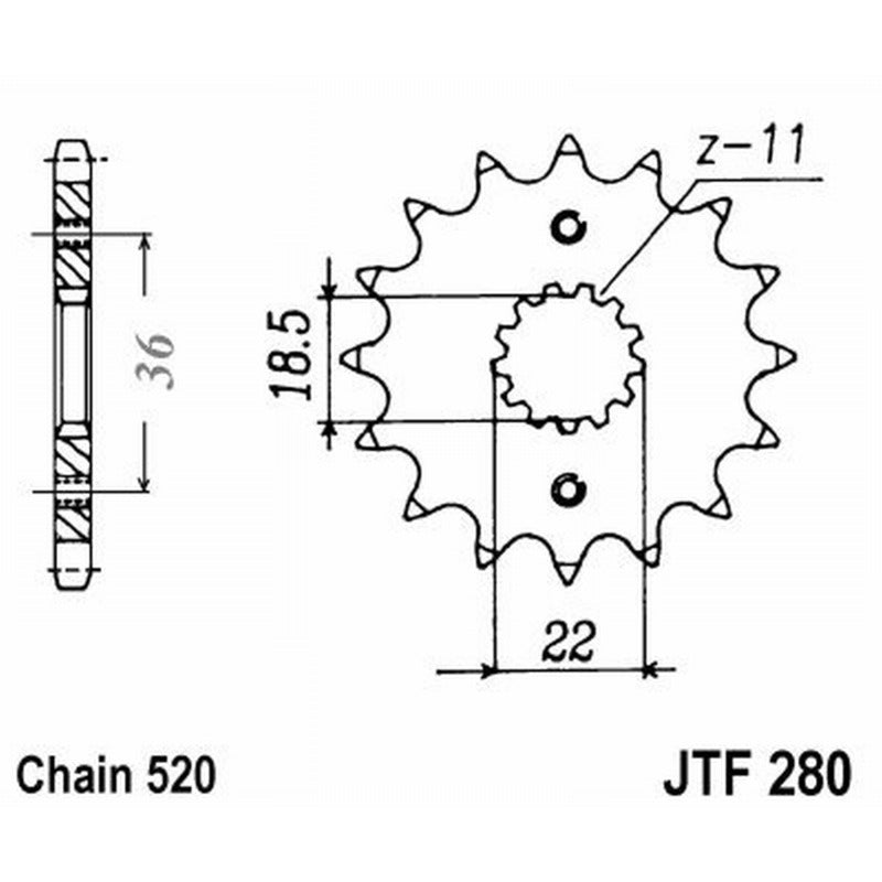 Jt Pignone Jt 280 Z13 Denti mercato Giapponese JTF280.13