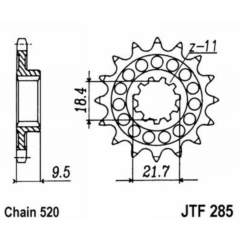 Jt Pignone Jt 285 Z14 denti JTF285.14