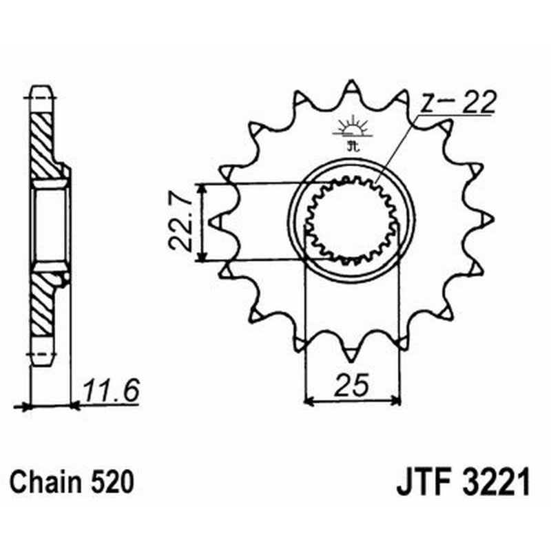 Jt Pignone Jt 3221 Z13 denti JTF3221.13