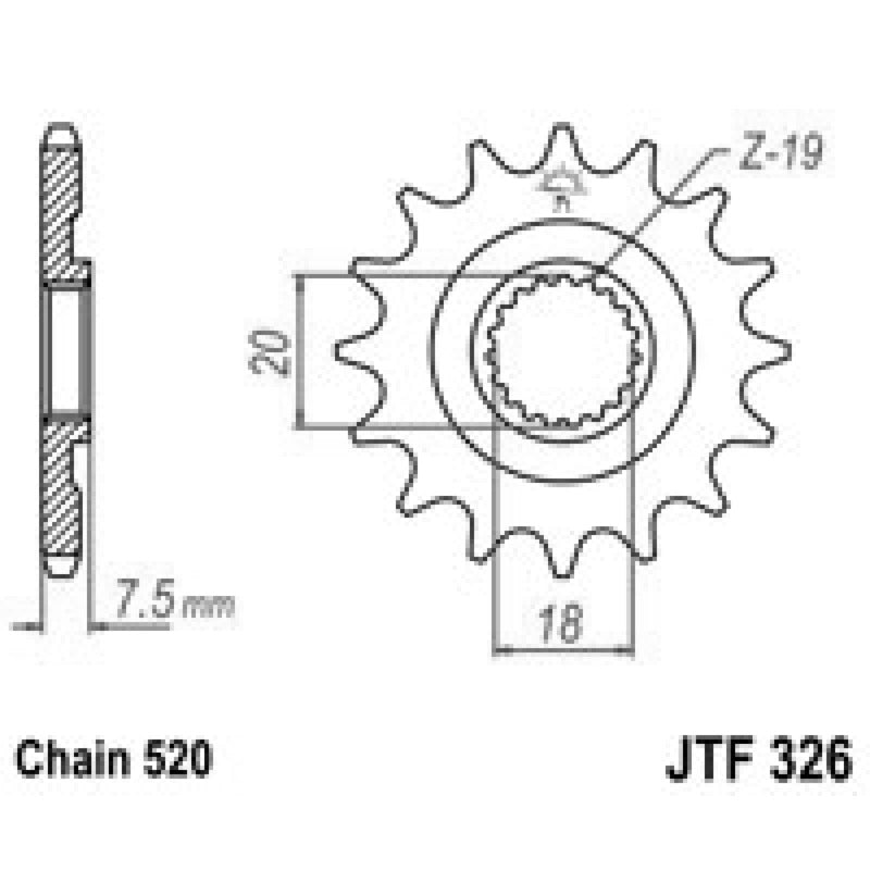 Jt Pignone Jt 326 Z14 denti JTF326.14