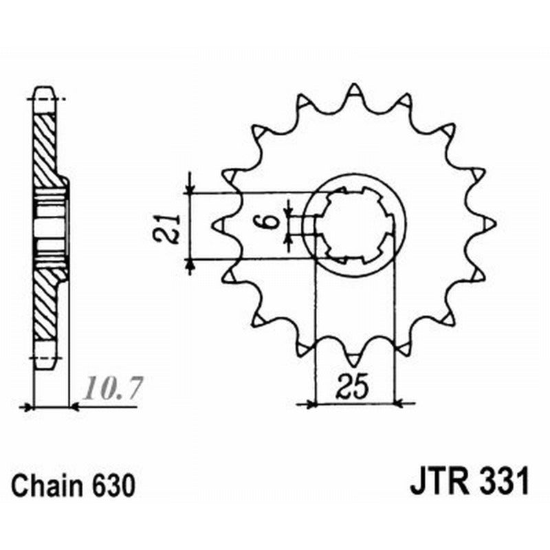 Jt Pignone Jt 331 Z15 denti JTF331.15