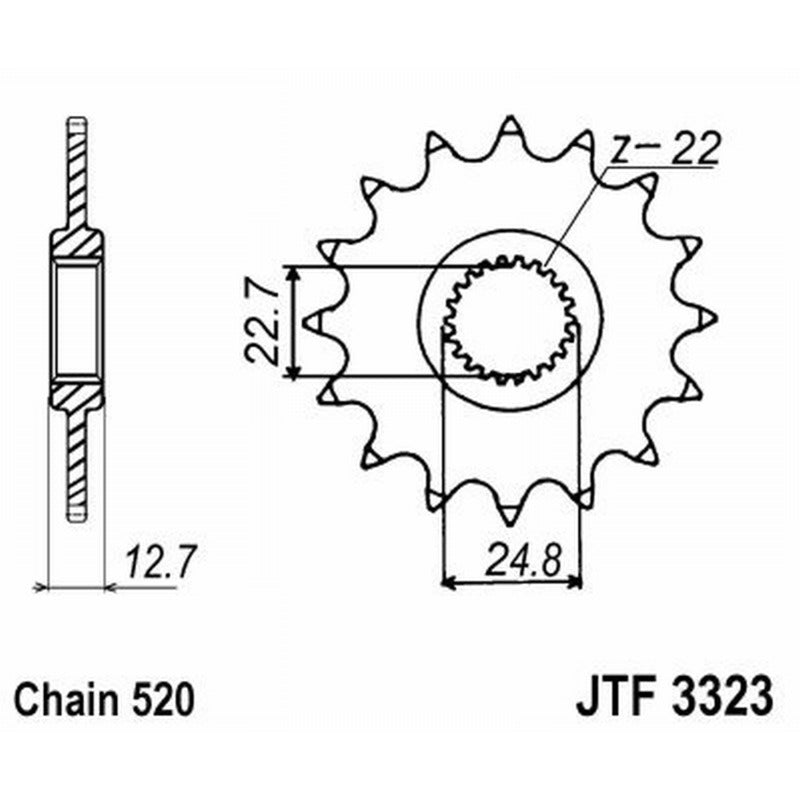 Jt Pignone Jt 3323 Z22 denti JTF3323.22