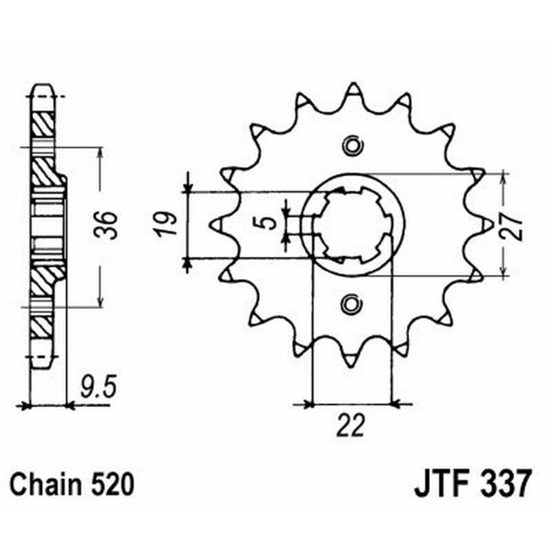 Jt Pignone Jt 337 Z14 denti JTF337.14